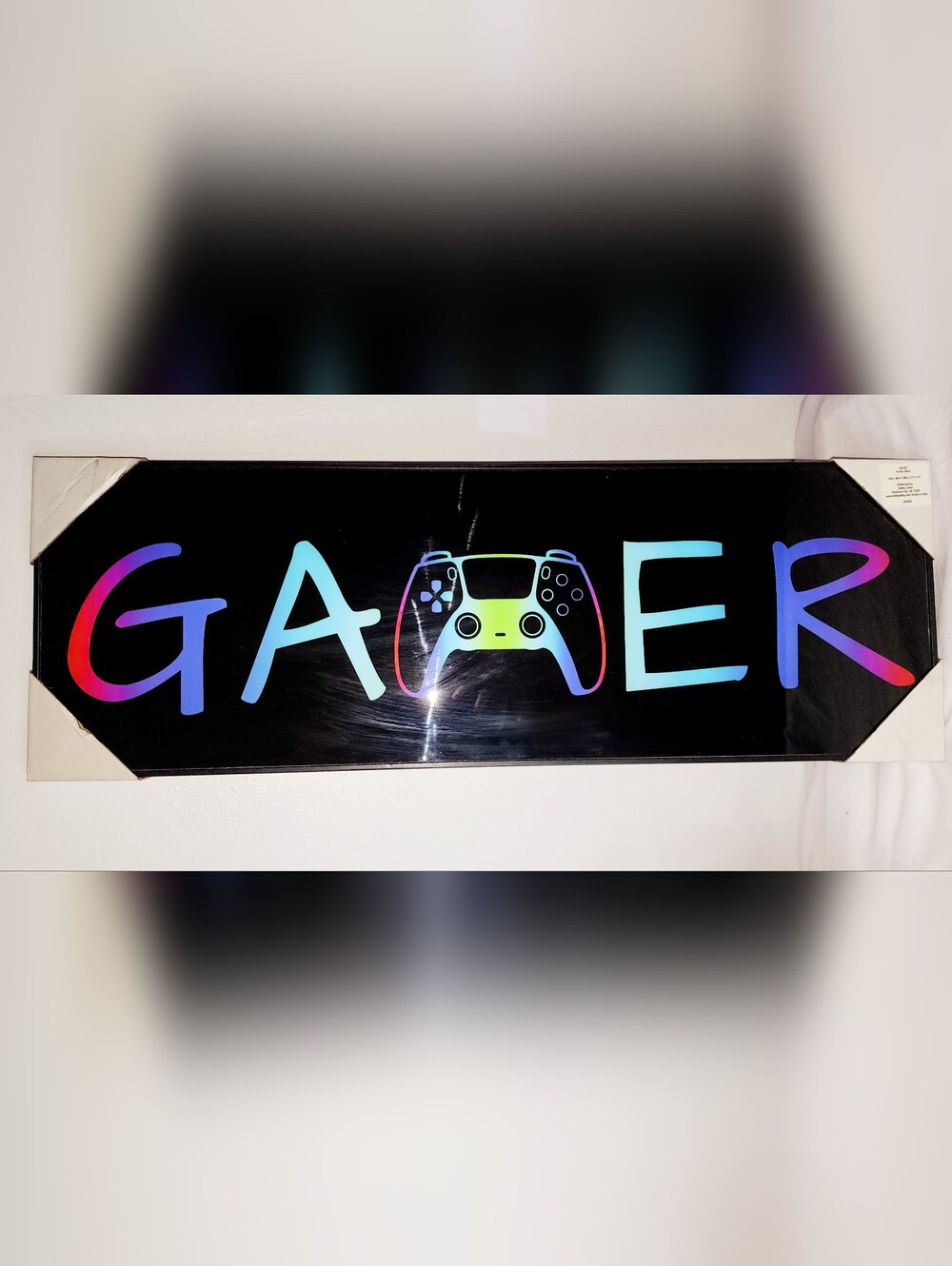 Hobby Lobby GAMER Framed Wall Art Gaming Controller Sign Decor